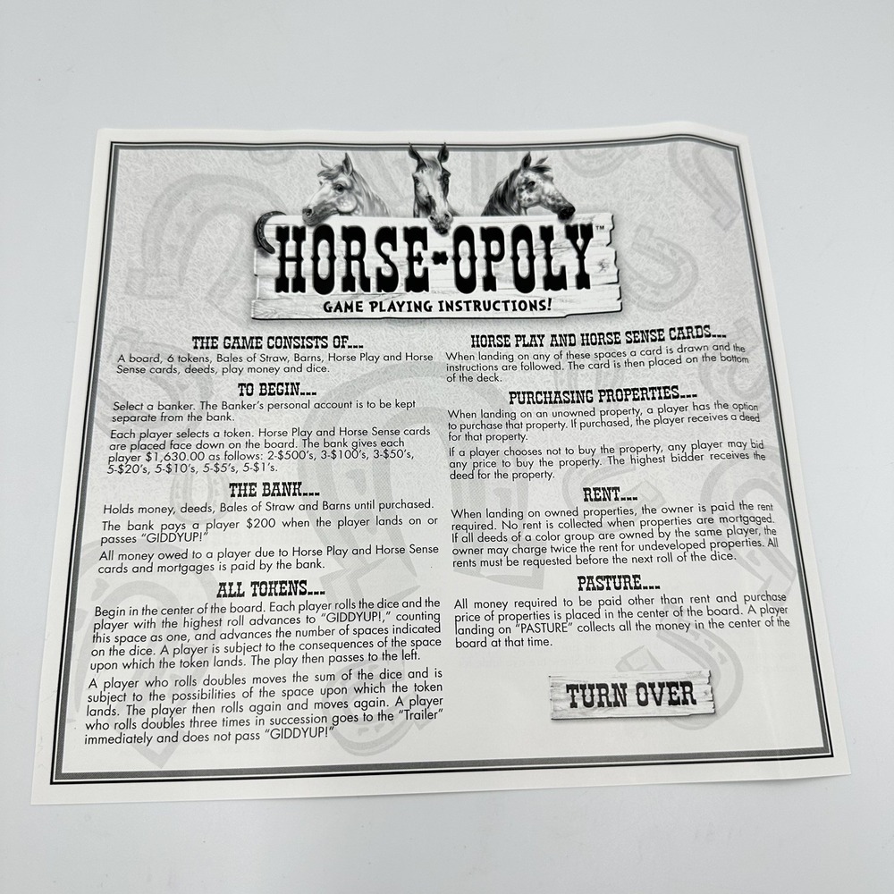 Horse-opoly Board Game By Late for the Sky Previously owned 2-6 Players Ages 8+ - Picture 4 of 13